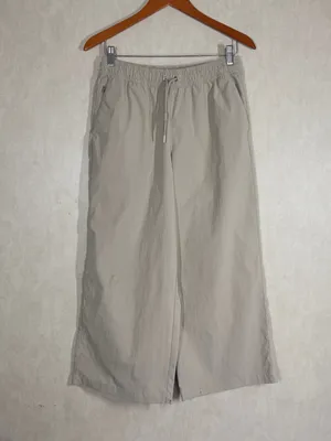 Athleta Women’s Midday Mid Rise Crop Poplin Pants Lightweight UPF 40+ in Ecru S thumbnail 2
