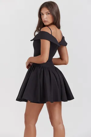 House of CB Elida Black Off Shoulder Mini Dress thumbnail 3