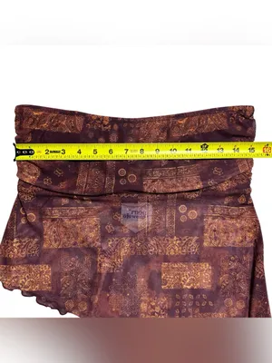 Ruby & Jewell Los Angeles Asymmetrical Mesh Tube Top Brown Paisley Size L NWT thumbnail 5
