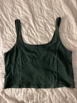 Aerie Army Green Crop Top thumbnail 1
