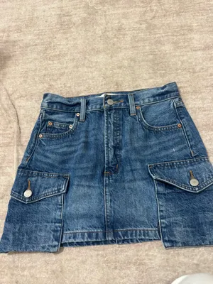 Aritzia denim forum cargo denim mini skirt size 23 thumbnail 2