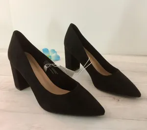 Black Suede Heels, Size 8 thumbnail 1