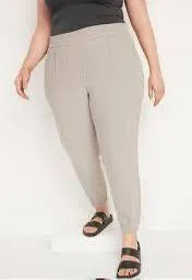 Nwt High-Waisted Twill Jogger Pants Size Large thumbnail 1
