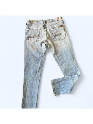 Vintage Y2K Seven For All Mankind Low Rise Bootcut Jeans 27 Waist 💙 thumbnail 3