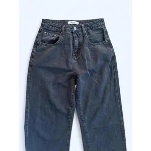 Y2K black wide leg jeans soft grunge baggy denim Size Small 🖤 thumbnail 4