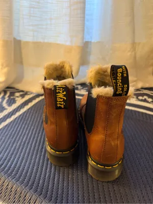 Dr. Martens Faux Fur-Lined Chestnut Brown Chelsea Boots thumbnail 2