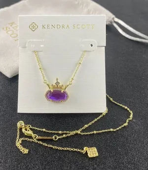 Kendra Scott Purple Crown Necklace thumbnail 1