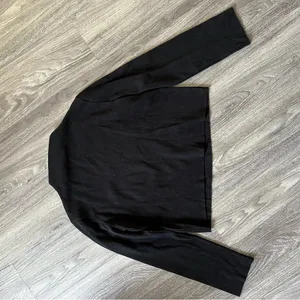 Zara Black Ribbed Mockneck Sweater thumbnail 4
