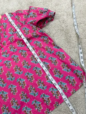 J. Crew Factory Women’s Printed Shortsleeve Poplin Top in Pink Floral S thumbnail 11