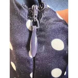 Urban Outfitters Slip Dress Womens‎ XS Navy Polka Dot Satin Midi Square Neck thumbnail 6