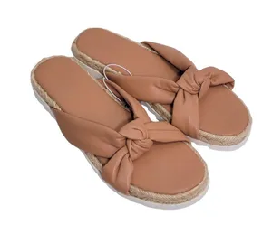 Universal Threads Warm Tan Dena Knotted Slip On Faux Leather Sandals Size 9 NWT thumbnail 2