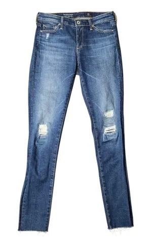 AG Adriano Goldschmied Midi Ankle Mid Rise Legging Ankle Jeans‎ Size: 25 thumbnail 1