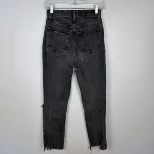 Abercrombie‎ & Fitch Ultra High Rise Ankle Straight Jeans Curve Love Black 26 R thumbnail 5