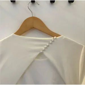 Lulus Eloquent Endearment White Long Sleeve Backless Maxi Wedding Dress Large thumbnail 8