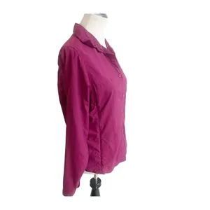 REI Hiking Shirt Womens M Magenta Mesh Lined Long Sleeve Button Down Gorpcore thumbnail 2