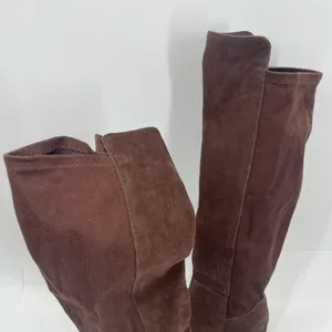 Lucky Brand Calypso Boots Size 6 Tall Over The Knee Suede Chocolate Brown Suede thumbnail 9