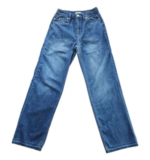 OAT New York‎ Women Medium Wash High Rise Wide Leg Cloud Denim Jeans Size 0/25 thumbnail 1
