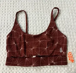 Free People Movement Sneak Peak Printed Bra in Small Color Ginger Spice thumbnail 1