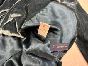 Black Velvet Blazer ✨ Rhinestone Button Dressy Jacket thumbnail 5