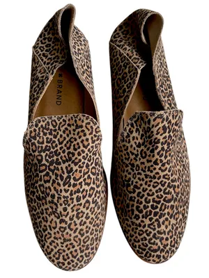 Like New Lucky Brand Leather Cahill Loafers Leopard Size 8 thumbnail 2