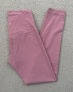 Lululemon Align Leggings High Rise Ribbed Velvet Dust Athletic Women's 4 x 25 thumbnail 1
