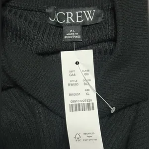 NWT J. Crew Brushed Ribbed Puff Sleeve Mockneck Sweater XL thumbnail 3