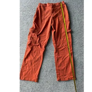 Lepunuo Women Burnt Orange Cargo Pants Straight Leg Stretch Cotton‎ Size S thumbnail 5
