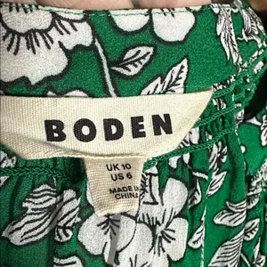 Boden Kelly Green Floral Blouse Sheer Long Sleeve Feminine Romantic Fall thumbnail 5