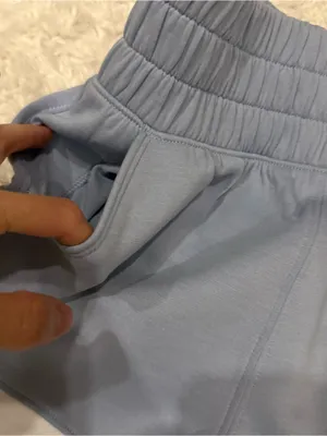 Abercrombie YPB neoKNIT Ultra High Rise Light Blue Athletic Shorts XXS Pockets thumbnail 2