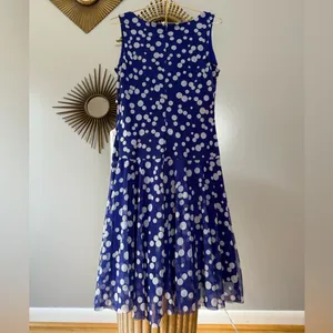 I Le New York - Blue Polka Dot Midi Dress thumbnail 5