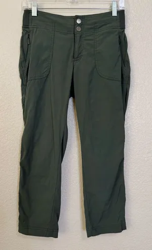 Athleta Jasper Green Hiking Stretch Trekkie Capri Pants, Sz Small thumbnail 1