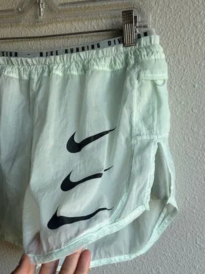 Nike Women’s Light Mint Running Shorts with Triple Swoosh thumbnail 3