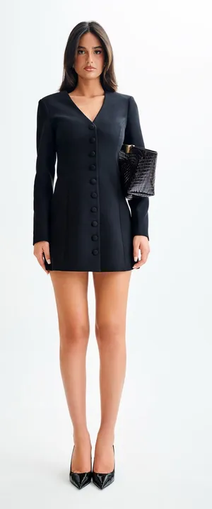 Meshki Mini Black Dress thumbnail 1
