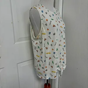 J Crew Tie Front Tank NYC Print B5* thumbnail 5