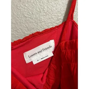 Lovers + Friends Amy Cherry Red Textured Ruched Mini Dress Women’s Size XS thumbnail 10