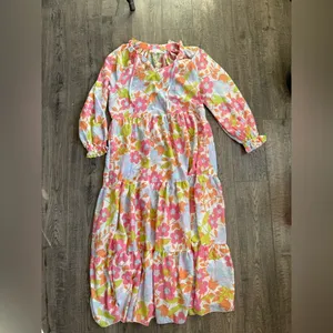 J.Marie The Ava Mae Long Sleeve Maxi Dress In Multi Floral thumbnail 4