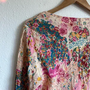 Copper Key Y2K Viscose Printed Peasant Blouse thumbnail 9