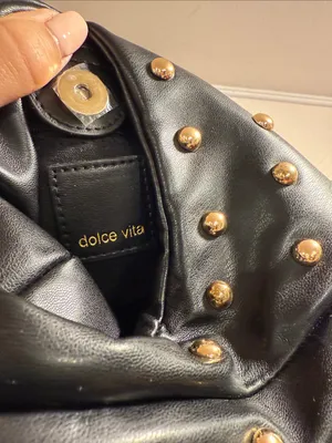 NWOT Dolce Vita Dahlia Studded Hobo HandBag Black Stella with Gold Accents thumbnail 6