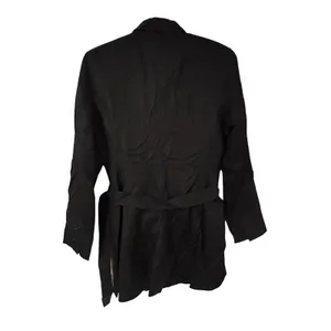 Lauren Ralph Lauren Black Utility Belted Jacket Women's‎ Silk Belted Size Small thumbnail 2