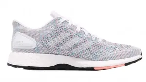 Adidas PureBOOST DPR Sneakers Knit Lace Up Grey White Chalk Coral Multi 6 thumbnail 1