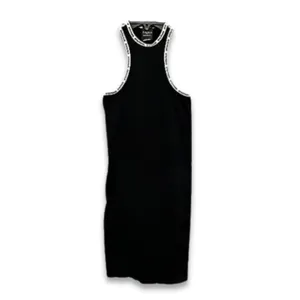Iets Frans Black Bodycon Dress Logo Tape Racerback Mini Sporty Athletic S NWOT thumbnail 3