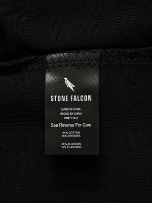 Stone Falcon Black Graphic T-Shirt Gothic Streetwear Short Sleeve thumbnail 7