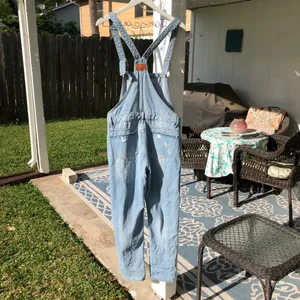 Vintage Denim Overalls Dungarees Distressed thumbnail 8