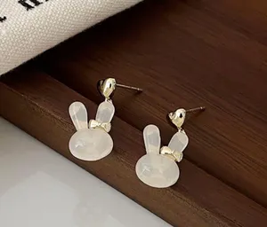 Bunny Stud Earrings for Women,Cute Opal Rabbit Earrings for Girls,Animal Earring thumbnail 2