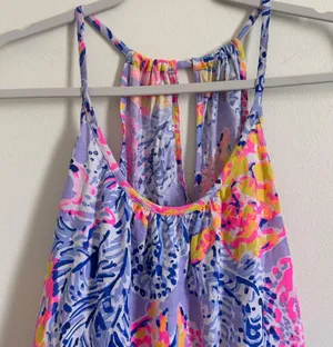 Lilly Pulitzer Lacy Tank Top Size Medium Pima Cotton Modal Floral Tropical thumbnail 3