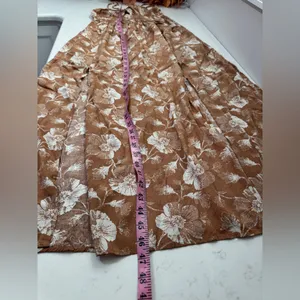 Pink Lily 100% viscose Strapless Floral Dress - Brown and Cream thumbnail 7