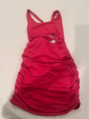 Pink ruched bodycon dress Size M thumbnail 3