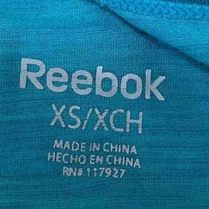 Reebok Women's Green Short Sleeve Cutout Activewear Fitness Tee T-Shirt Top XS thumbnail 3
