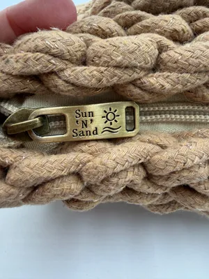 Sun N Sand Chunky Crochet Rope Shoulder Crossbody Bag Tan Boho Y2K thumbnail 6