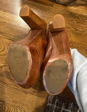Frye Brown Leather Clogs thumbnail 5